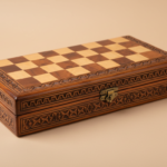 moroccan wooden chess box