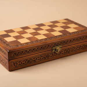 moroccan wooden chess box