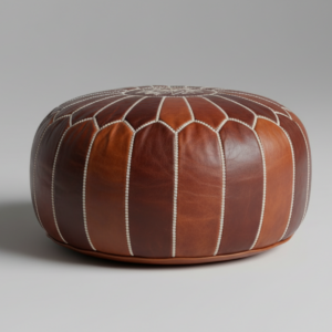 moroccan handmade leather ottoman