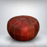 moroccan handmade leather pouf