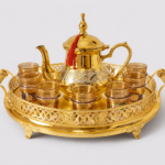 moroccan hand engraved copper siniya tray