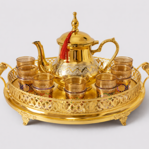 moroccan hand engraved copper siniya tray